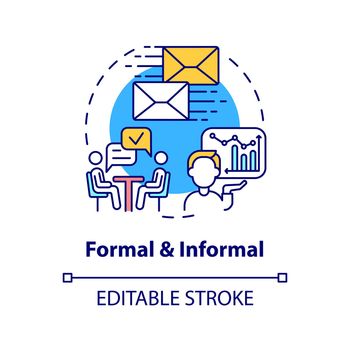Formal and informal concept icon