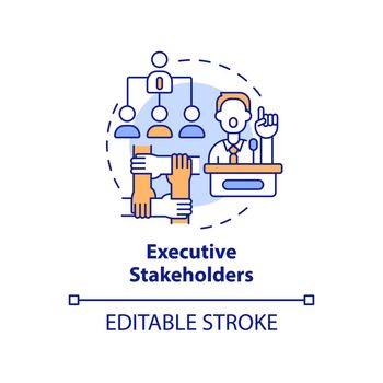 Executive stakeholders concept icon
