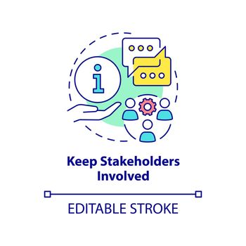 Keep stakeholders involved concept icon