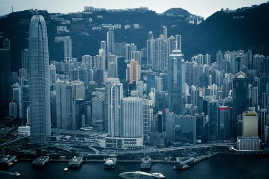 Hong Kong cityscape seen from SKY100 observation deck