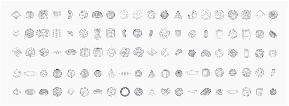 Abstract shapes set. Geometric vector elements.