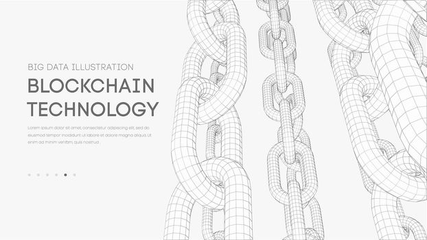 Blockchain digital technology. Big data vector background. Cryptocurrency technology vector background.