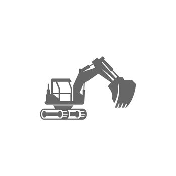Excavator icon design illustration template