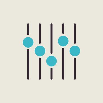 Equalizer vector icon. Music sound wave symbol
