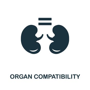 Organ Compatibility flat icon. Colored element sign from transplantation collection. Flat Organ Compatibility icon sign for web design, infographics and more.