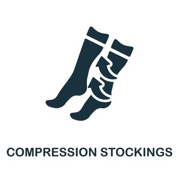 Compression Stockings icon. Monochrome simple Compression Stockings icon for templates, web design and infographics