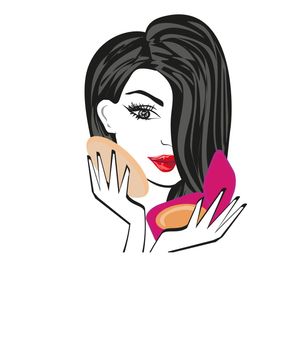Make-up girl illustration