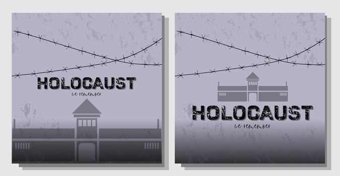 banner for the holocaust. Day of Remembrance for those who died during the genocide. The Second World War