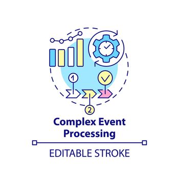 Complex event processing concept icon