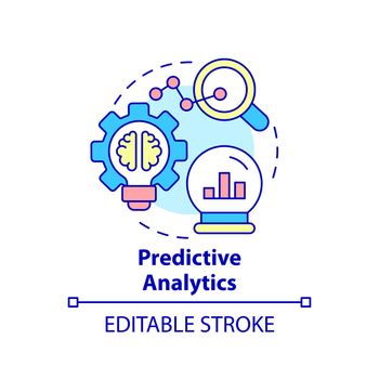 Predictive analytics concept icon