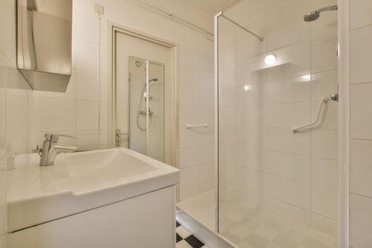 Bathroom interior in white tones