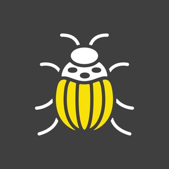 Colorado beetle vector isolated glyph icon