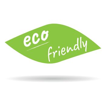 Eco friendly label. 100 percent natural organic emblem illustration