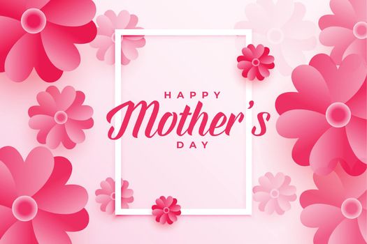 beautiful mother's day flower greeting design