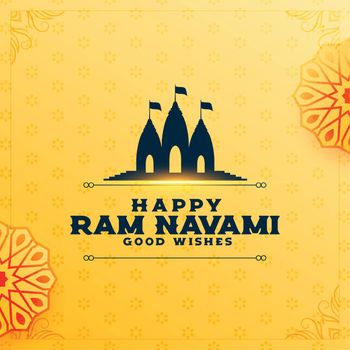 beautiful ram navami festival wishes card background
