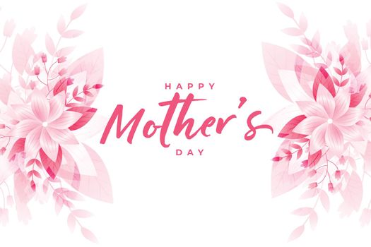 happy mother's day flower card design