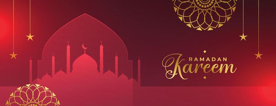 ramadan kareem festival banner with arabesque decoration