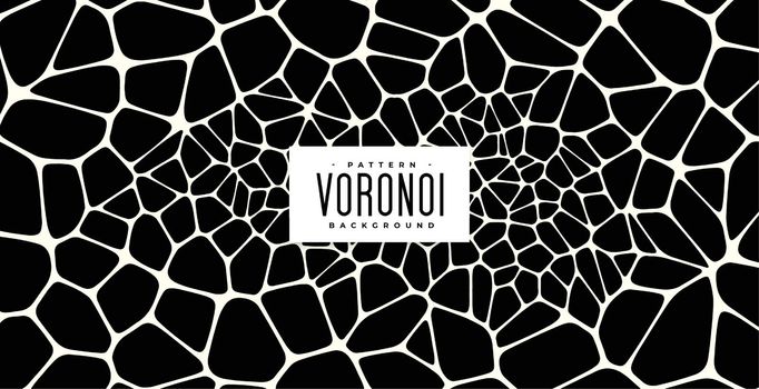 abstract black and white voronoi pattern texture background