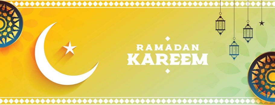 ramadan kareem decorative banner eid celebration banner