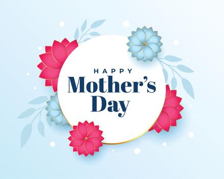 happy mothers day flower decorative greeting design