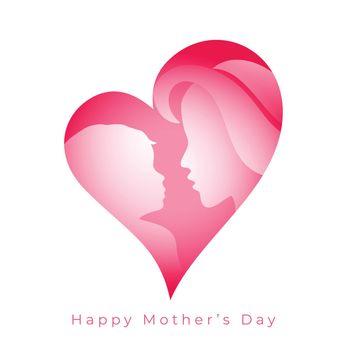mothers day love greeting with heart