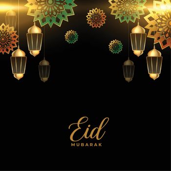arabic decorative eid mubarak wishes greeting design