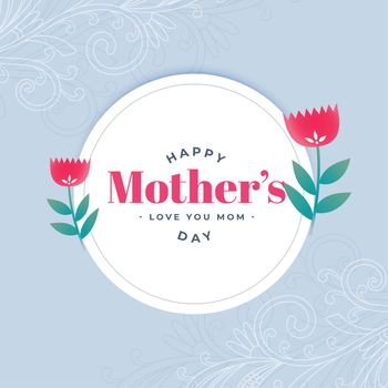 happy mothers day flower card design