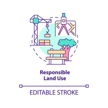 Responsible land use concept icon