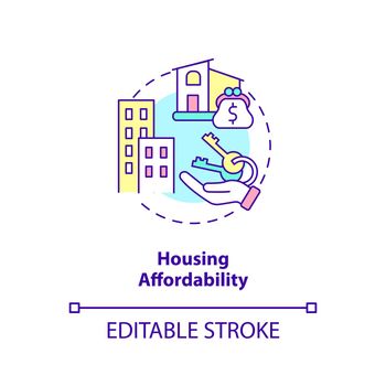 Housing affordability concept icon