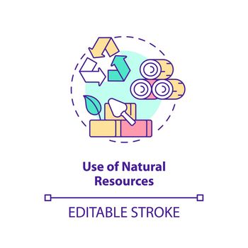 Use of natural resources concept icon