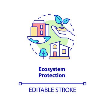 Ecosystem protection concept icon