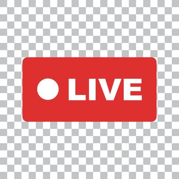 Live streaming logo isolated on transparent background. Live streaming and live broadcasting. Vector.