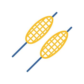 Corn skewer vector icon. Barbecue and bbq grill