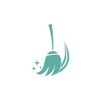 Broom icon logo design illustration template