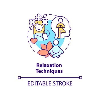 Relaxation techniques concept icon