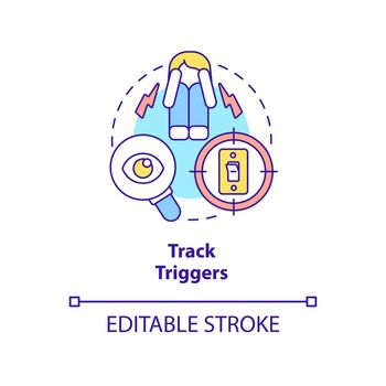 Track triggers concept icon