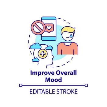 Improve overall mood concept icon