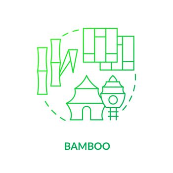 Bamboo green gradient concept icon
