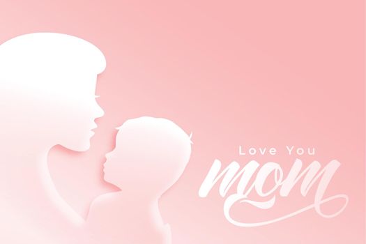 mimimalist style mother's day greeting design vector illustration