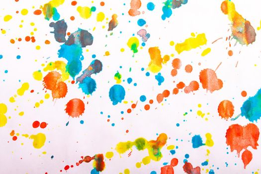 Abstract colorful watercolor grunge brush stroke set.