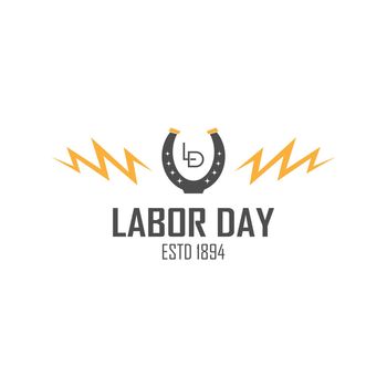 Labor day icon design illustration template