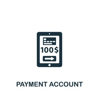 Payment Account icon. Monochrome simple Accounting icon for templates, web design and infographics