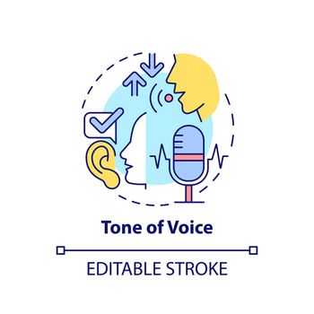 Tone of voice concept icon