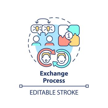 Exchange process concept icon