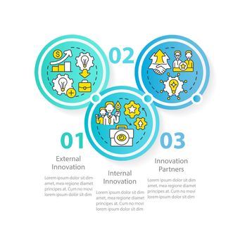 Sources for idea generation circle infographic template