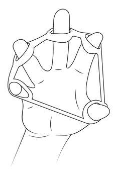 Strengthening finger strength sketch illustration.