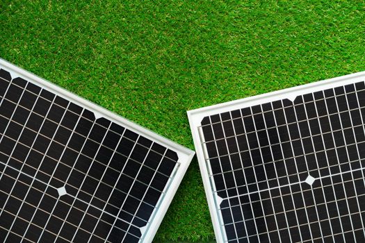 Alternative energy solar power panel close up