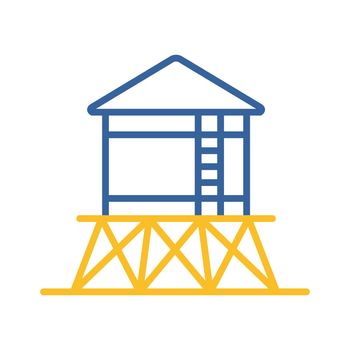 Water tower vector isolated icon