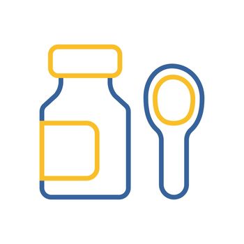 Syrup medicine bottle isolated vector icon