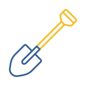 Garden shovel isolated vector icon